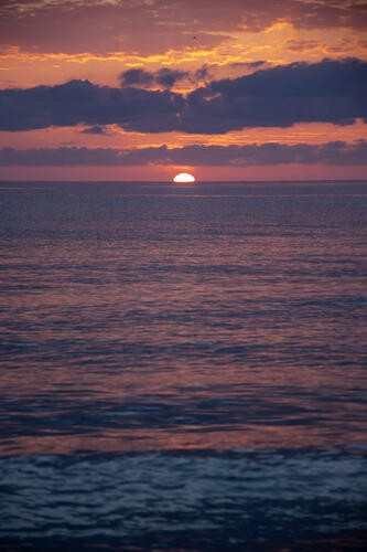 Cloudy Sunrise over the sea